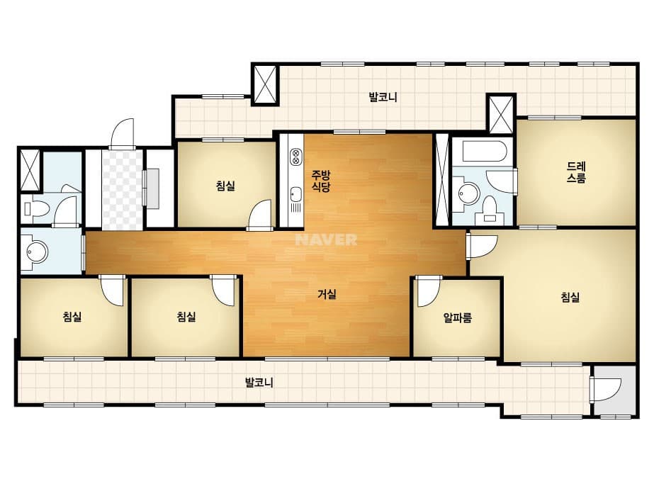 검단신도시푸르지오더베뉴 105 평면도
