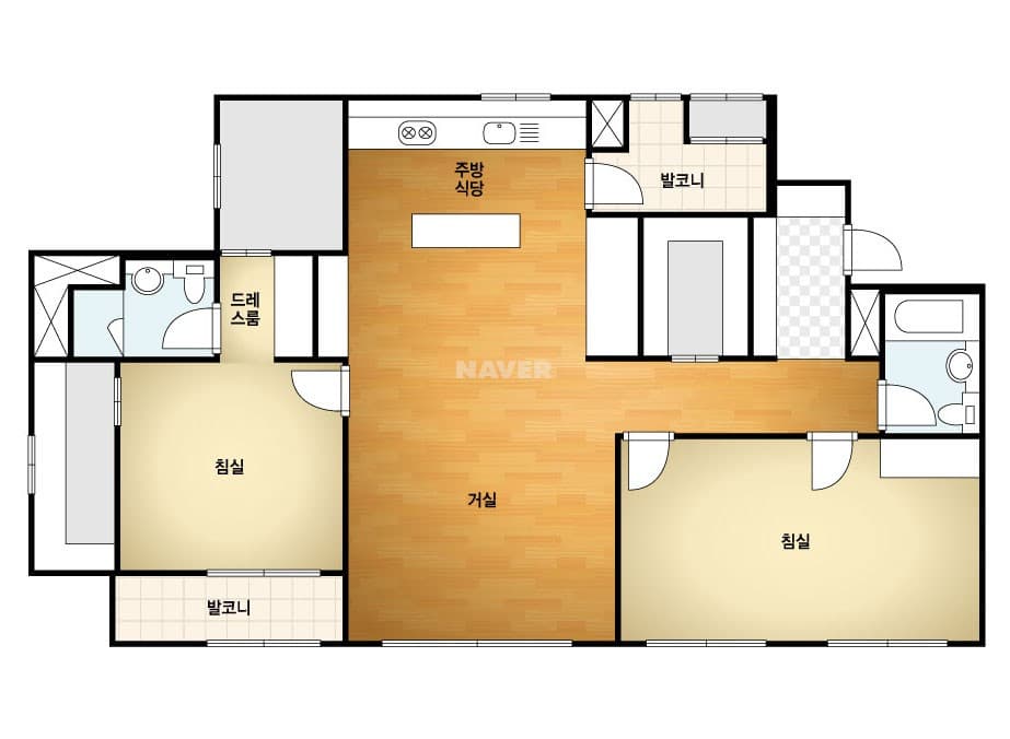 검단신도시모아엘가그랑데 84A 평면도